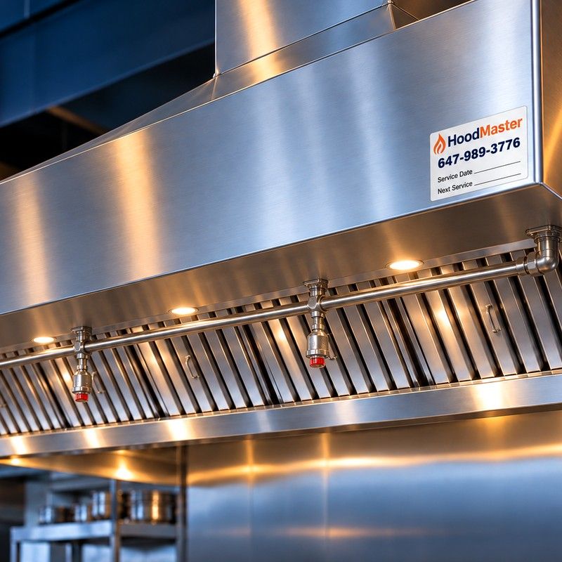 Clean commercial kitchen exhaust hood